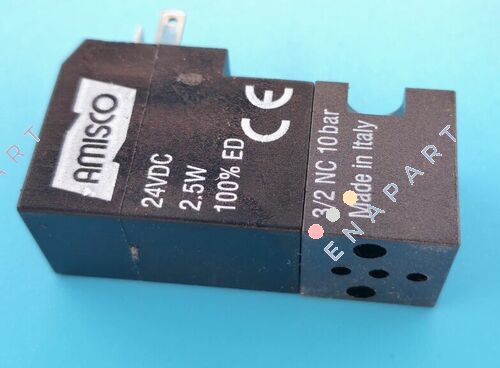 3/2NC 10bar 24VDC 2.5W 100%ED Elettrovalvola 3/2 Normalmente chiusa, 10 bar, 24V DC, 2.5W