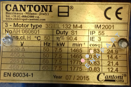 DS-Motor 3 SIEL 132 M-4 Motore DS elettrico