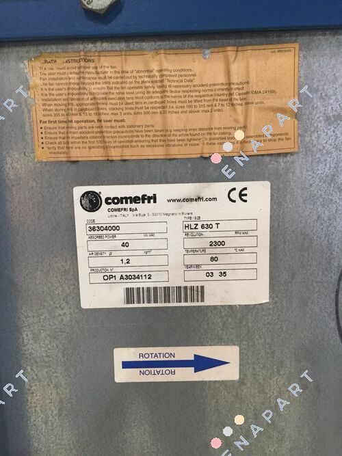 HLZ 630 TA Ventilatore