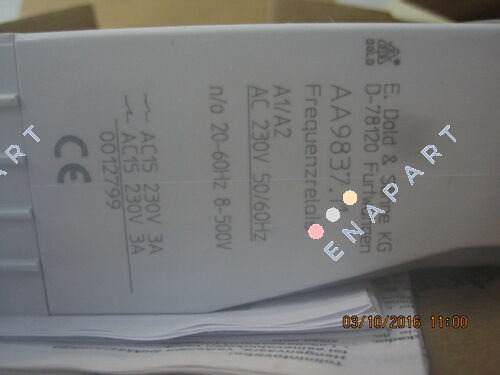p/n: 0012799, Type: AA9837.11 20-60HZ UH AC50/60HZ 230V Relè di frequenza