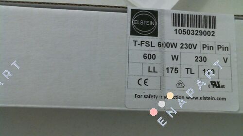 T-FSL 600 W 230 V Riscaldatore a raggi infrarossi in ceramica