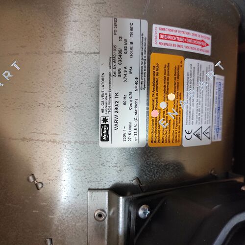 VARW 280/2 TK / 06659 Ventola per tubi ad alta pressione RADAX