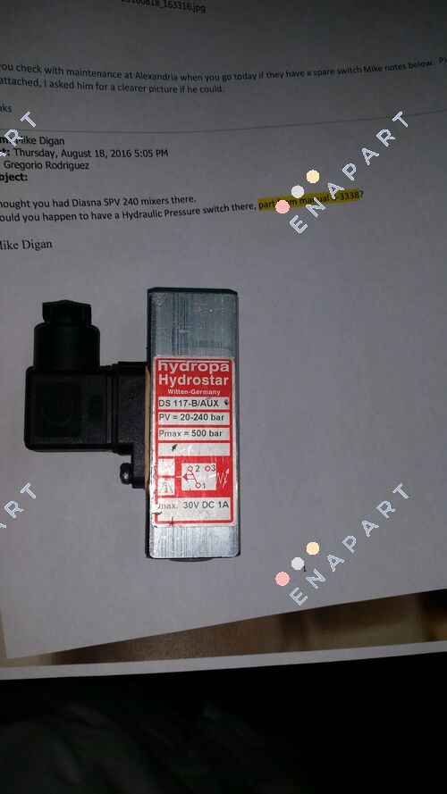 DS-117-240/B-AUX pressostato