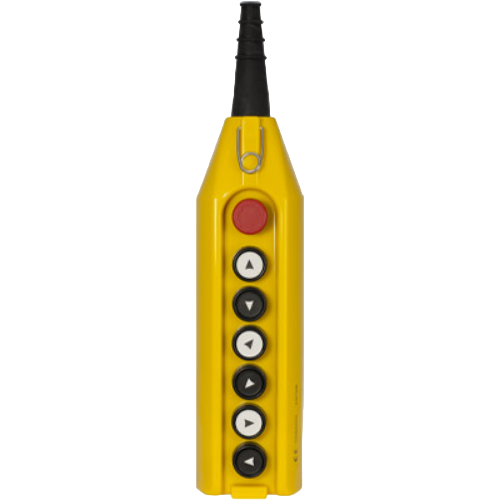 Pendant push-button stations, 6 operators + emergency