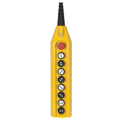 Pendant push-button stations, 8 operators + emergency