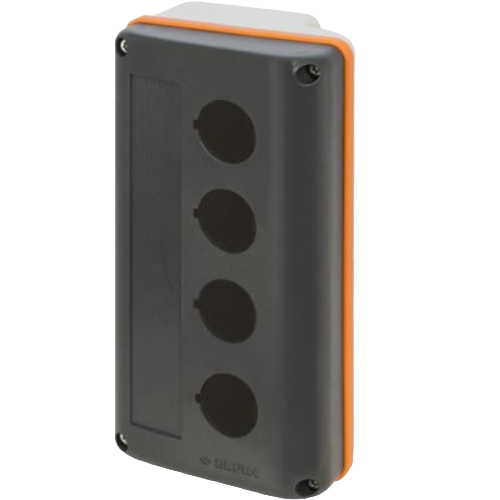 Ergonomic push-button enclosure 90x160 mm