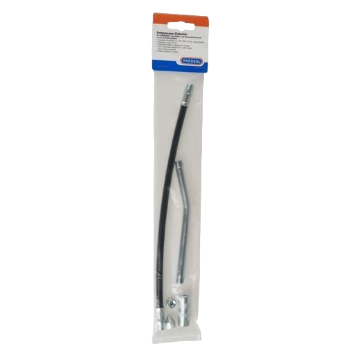 Grease gun accessory set in self-service package