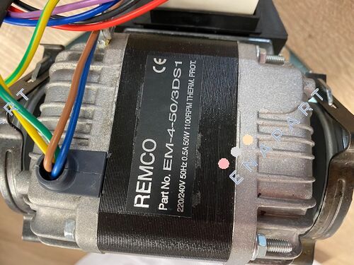 EM-4-50/3DS1 monofase, 50 watt, motore elettrico a doppio albero