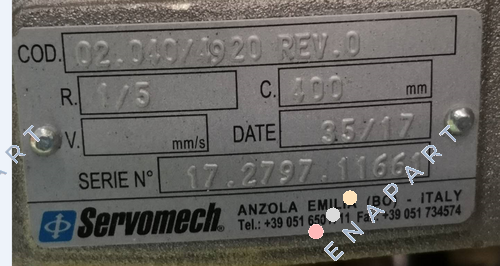 02.040/4919 Rev. 0 RightLActuator (a destra)