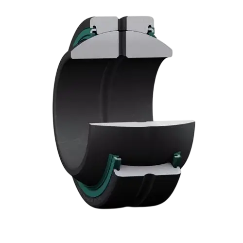 Steel/PTFE sintered bronze sliding contact surfaces