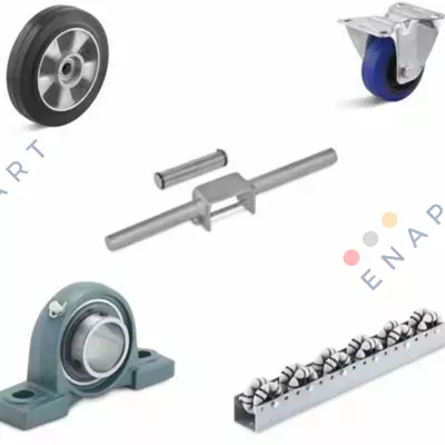 P/N: 0049657, Type: PUHS-082-100-KS47X14-M Ruote per transpallet in poliuretano con sedile portaoggetti