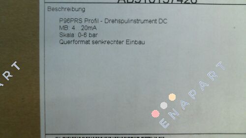 010.230.9291, Type: P96PRS old code new code 55IA10591709-00151 profilo - strumento a bobina mobile DC